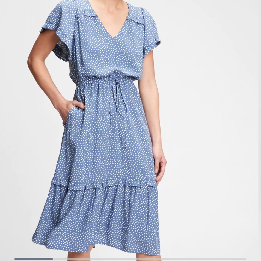NWT Gap flutter sleeve midi dress. XL